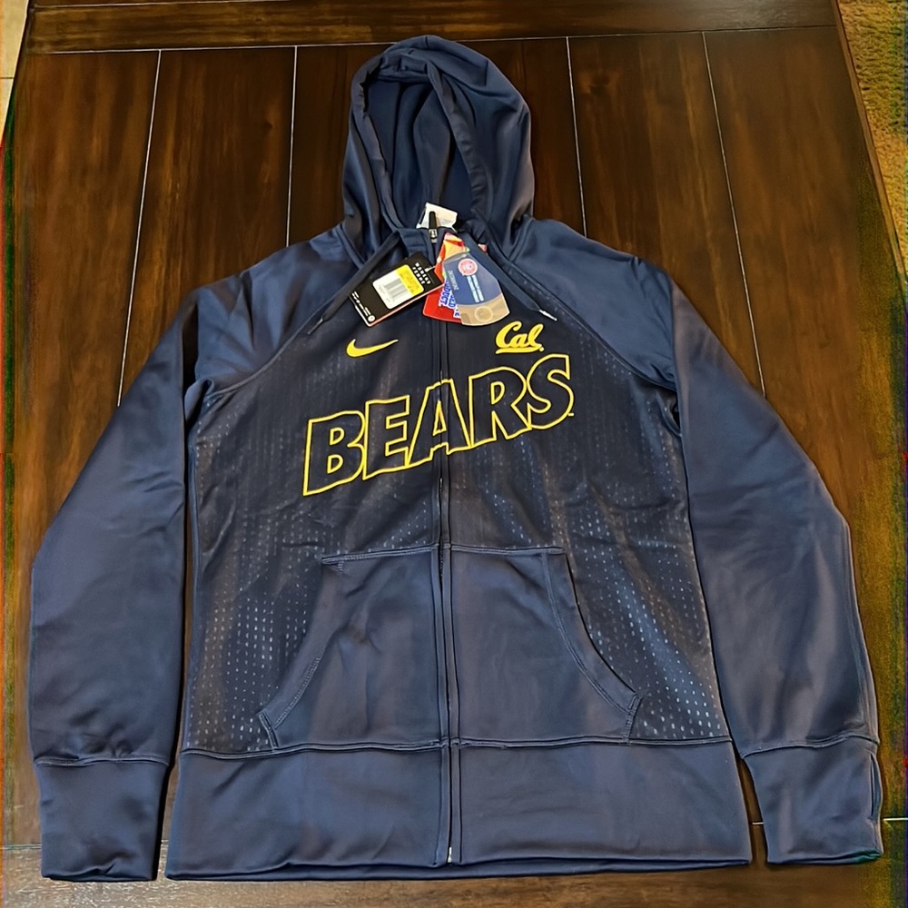 2015 WOMENS NIKE THERMA-FIT CAL CALIFORNIA BERKELEY BEARS KO ZIP HOODIE SZ SMALL